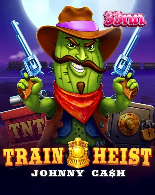 Johnny Cash em um cenário de assalto a trem no Velho Oeste